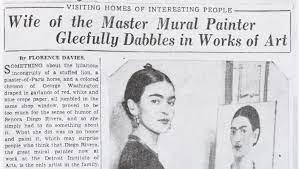 1933 Article by Diego Rivera, the first art critic on Frida